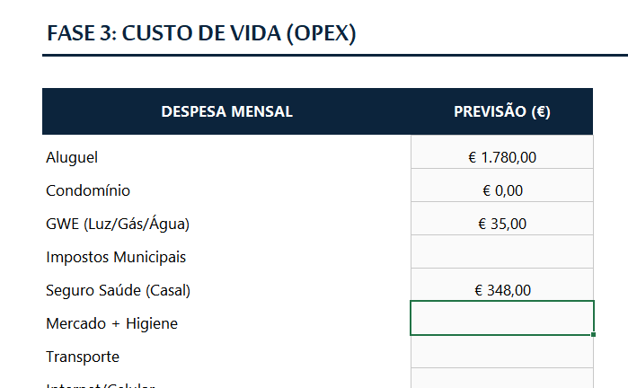 Interface do Planner Elite 4